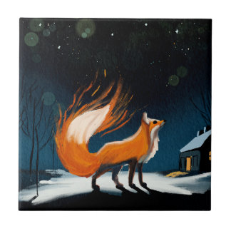 Guardian Fox Ceramic Tile Kakelplatta