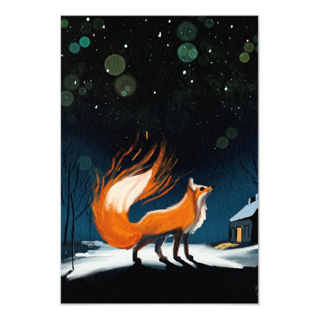 Guardian Fox Small Photo Prints Fototryck (Framsidan)