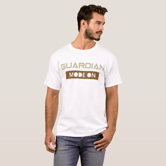 Guardian Mode On T-Shirt - Tech Security & Active  (Hel framsida)