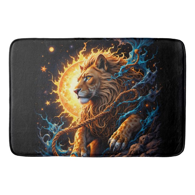 Guardian of the Solar Threshold – Lion of Balance  Badrumsmatta (Framsidan)