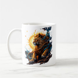 Guardian of the Solar Threshold – Lion of Balance  Kaffemugg