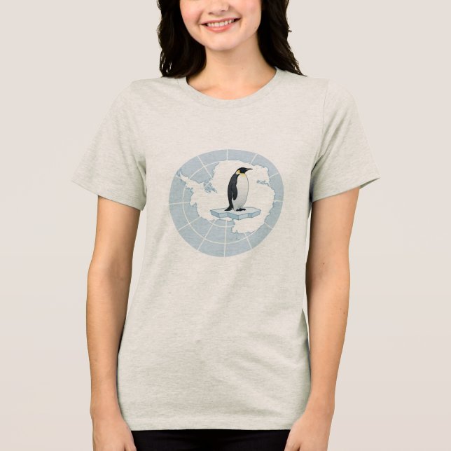 Guardian of the South Pole Antarctica Flag T Shirt (Framsida)