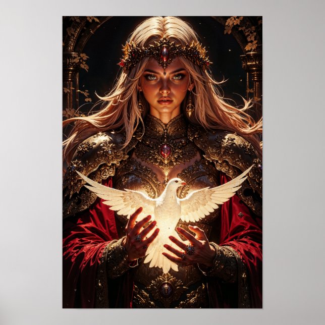 Guardian Priestess Magical Wall Art Poster (Framsidan)