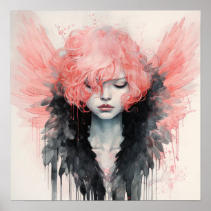 Guardian Serenity: Poster av graciös flicka Angel