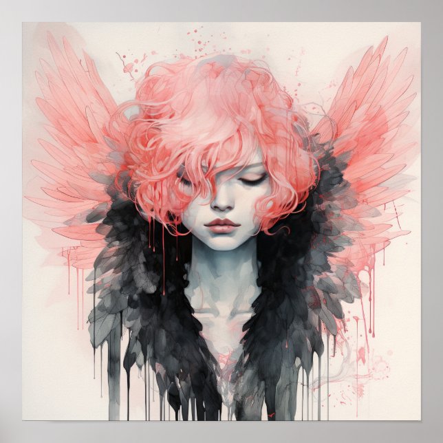 Guardian Serenity: Poster av graciös flicka Angel (Framsidan)