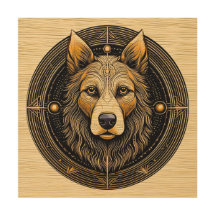Guardian: Tribal Varg Wood Art