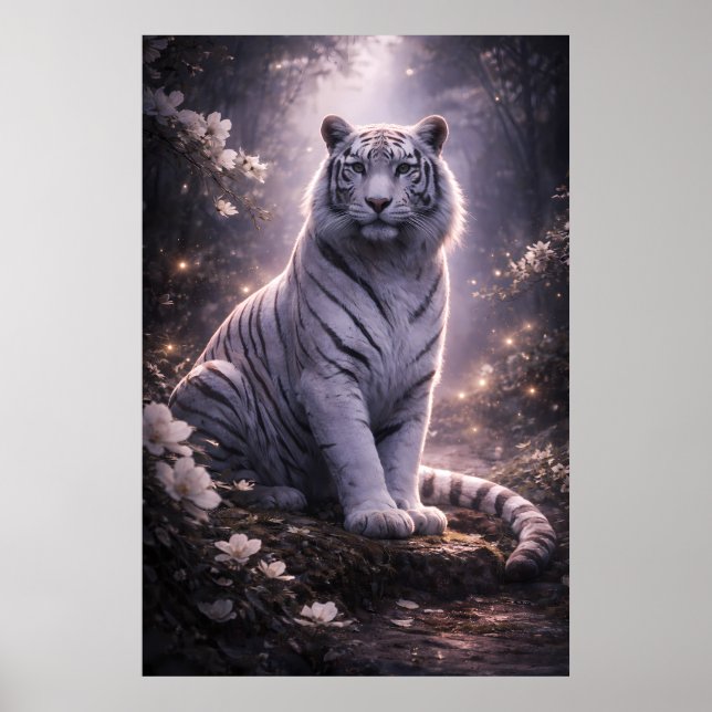 Guardian Vit Tiger – Tyst Styrka och Skönhet  Poster (Framsidan)