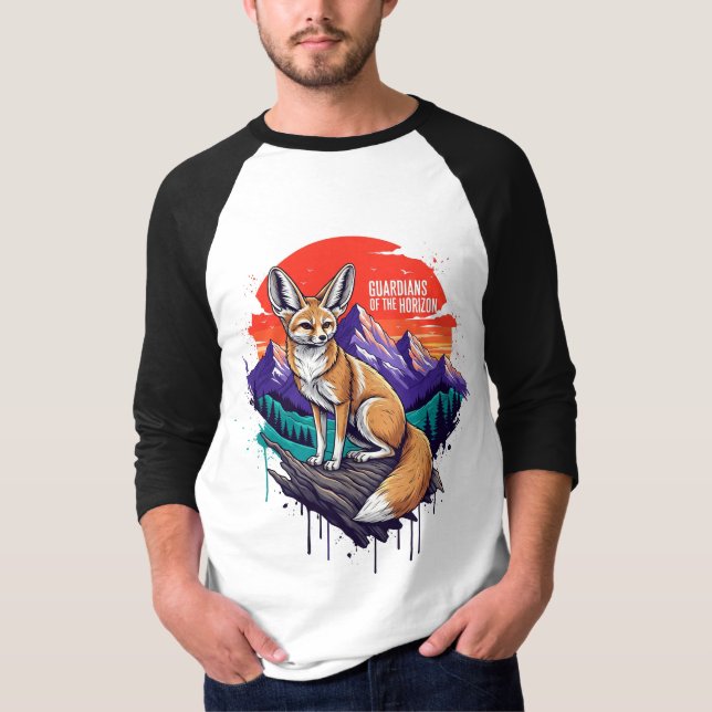 Guardianer från Horisont - Fennec Fox Mountain Sol T Shirt (Framsida)