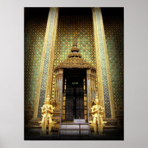Guardianer i Golden Palace Thailand Foto Poster