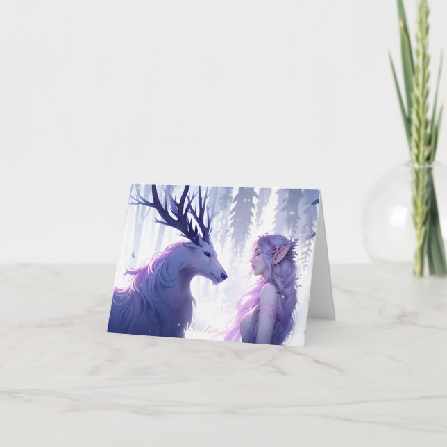 Guardianer till skogskortet Lavender Tack Kort (Framsida)