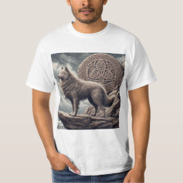 Guardianes de la Naturaleza: Lobo y Trisquel Celta T Shirt
