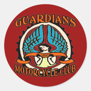 Guardians Klubb för motorcyklar Runt Klistermärke