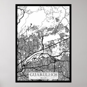 Guarulhos Brasilien Karta Poster
