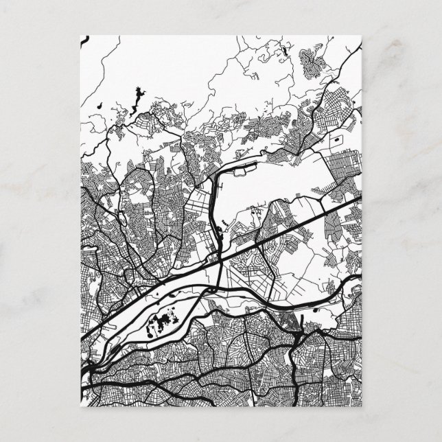 Guarulhos Brazil Map Vykort (Framsida)