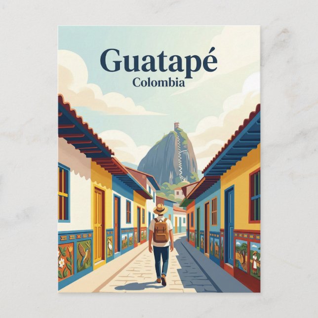 Guatapé Colombia Vykort (Framsida)