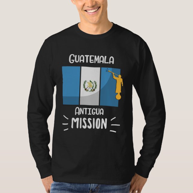 Guatemala Antigua Mormon LDS Mission Missionary T Shirt (Framsida)