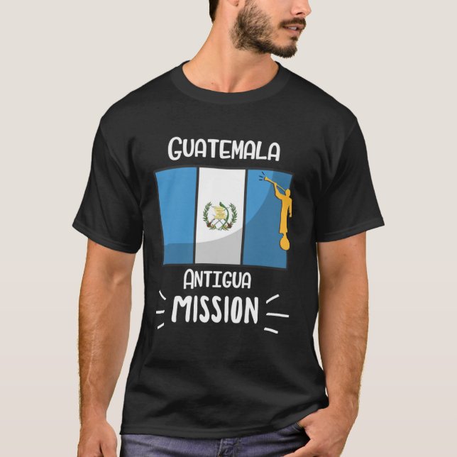 Guatemala Antigua Mormon LDS Mission Missionary T Shirt (Framsida)