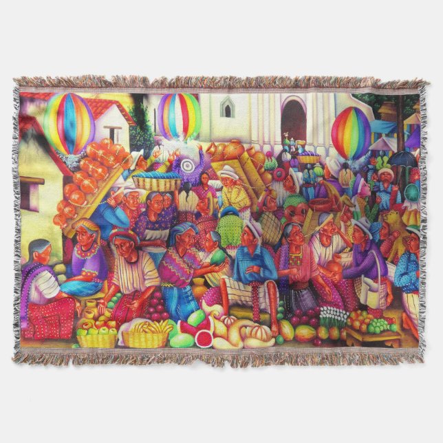 Guatemala Art Throw Blanket Filt (Framsidan)