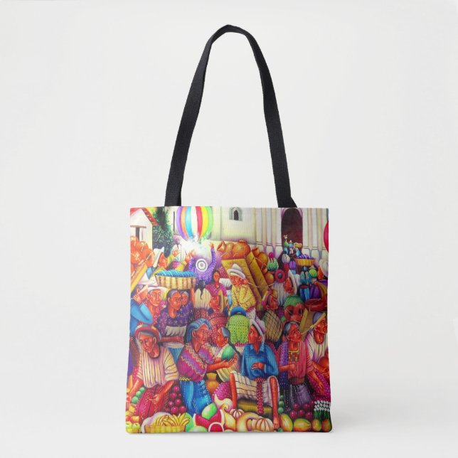 Guatemala Art Tote Bag Tygkasse (Framsida)