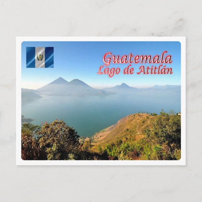 Guatemala - Atitlán Sjö - Vykort (Framsida)