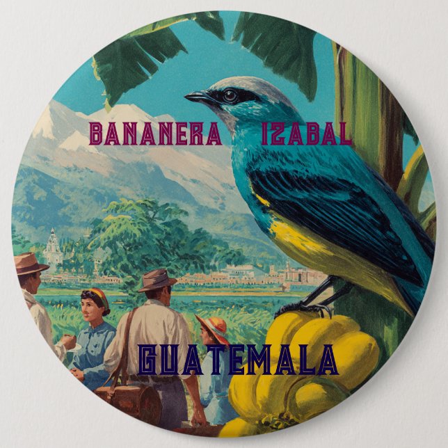 GUATEMALA, BANANERA IZABAL Retro poster Knapp (Framsida)