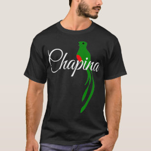 Guatemala Chapina med nationalfågel Quetzal T Shirt