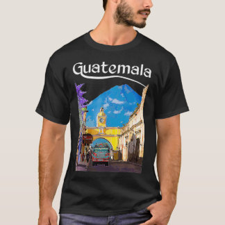 Guatemala Chicken Buss Antigua Chapin Quetzal Guat T Shirt