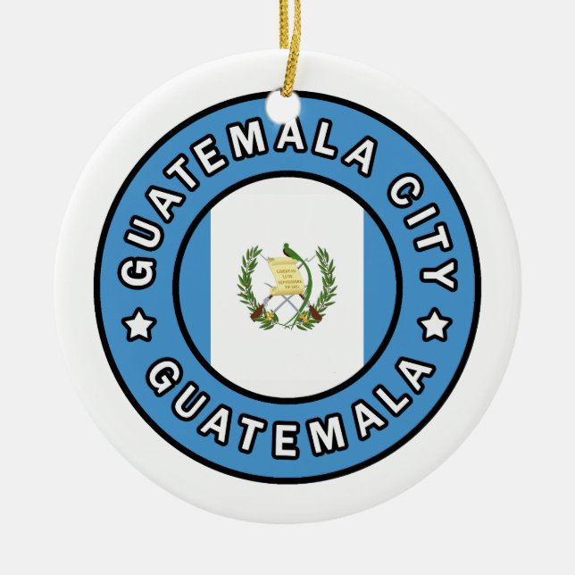 Guatemala City Guatemala Julgransprydnad Keramik (Framsidan)