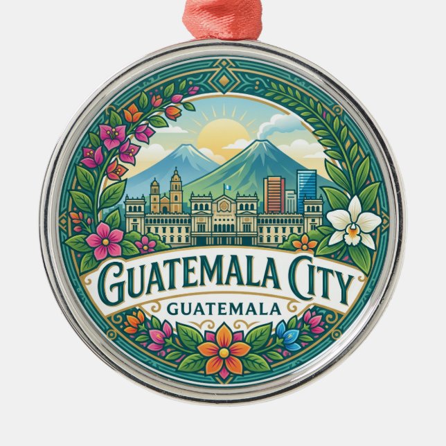 Guatemala City Guatemala Julgransprydnad Metall (Framsidan)