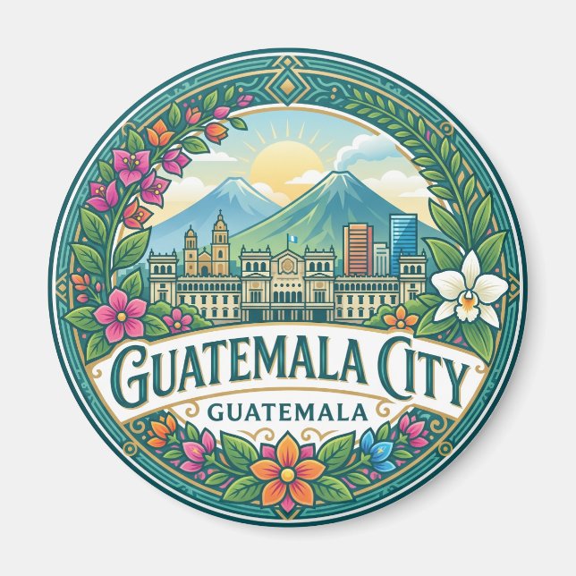 Guatemala City Guatemala Magnet (Framsidan)