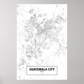 Guatemala City, Guatemala (svart på vitt) Poster