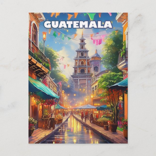 Guatemala Ciudad, entre volcans et mémoire vivante Vykort (Framsida)