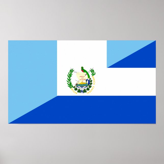 guatemala el salvador halv flagga land poster (Framsidan)