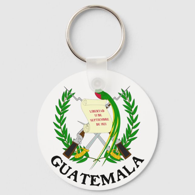 GUATEMALA - emblem/flagga/jackande av arm/symbol Nyckelring (Framsida)