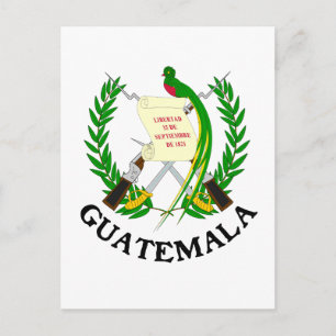GUATEMALA - emblem/flagga/jackande av arm/symbol Vykort