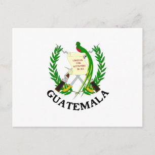 GUATEMALA - emblem/flagga/jackande av arm/symbol Vykort
