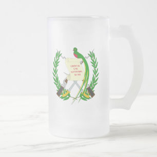 guatemala emblem frostat ölglas