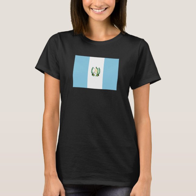 Guatemala Flag Chapin Quetzal Antigua Tikal Peten  T Shirt (Framsida)