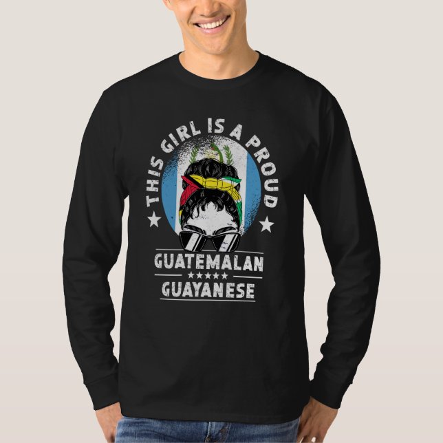 Guatemala Flag Guyana Grown Women Girl Citizen Pri T Shirt (Framsida)