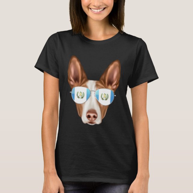 Guatemala Flag Ibizan Hound Dog Guatemala Pocket T Shirt (Framsida)