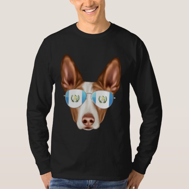 Guatemala Flag Ibizan Hound Dog Guatemala Pocket T Shirt (Framsida)