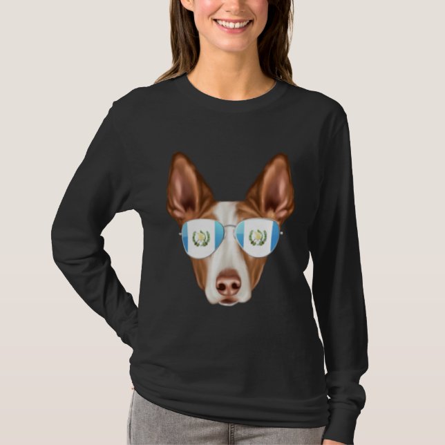 Guatemala Flag Ibizan Hound Dog Guatemala Pocket T Shirt (Framsida)
