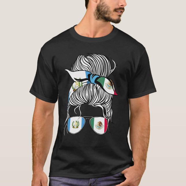 Guatemala Flag Mexico Grown Women Girl Country T Shirt (Framsida)