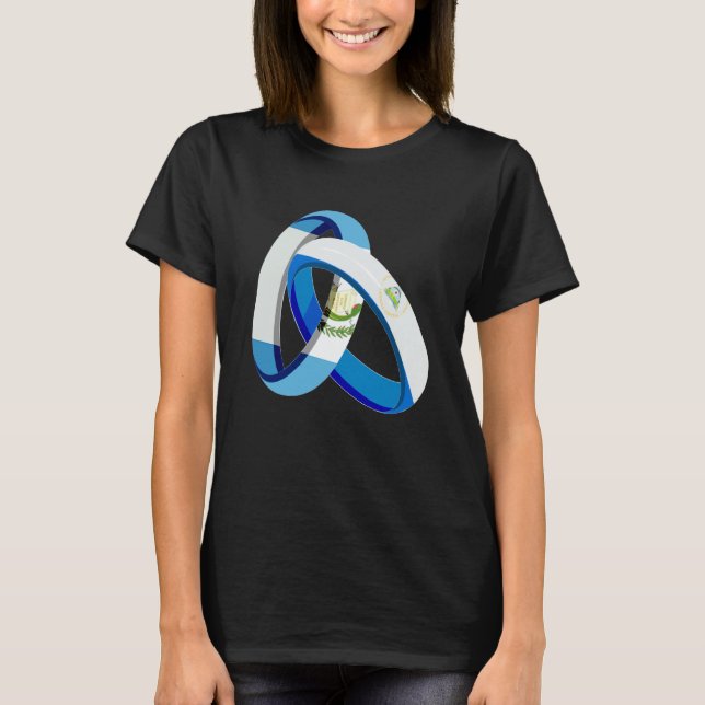 Guatemala Flag Nicaragua Grown Ring Marriage Weddi T Shirt (Framsida)