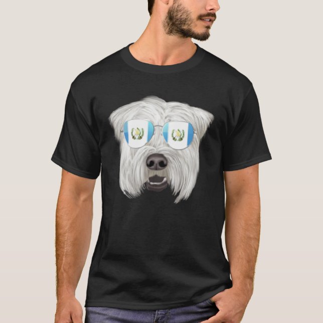 Guatemala Flag Soft Coated Wheaten Terrier Guatema T Shirt (Framsida)
