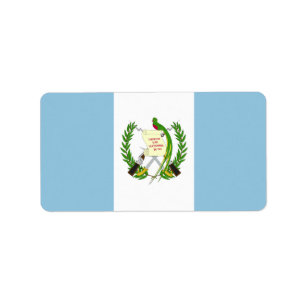 Guatemala flagga adressetikett