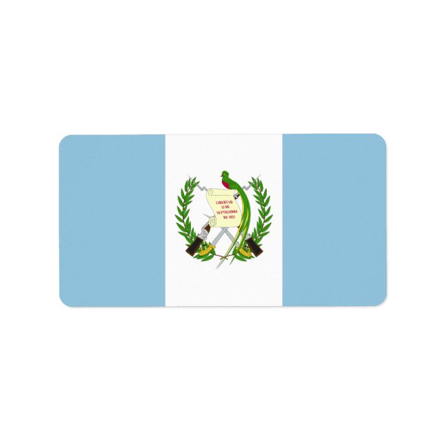 Guatemala flagga adressetikett (Framsidan)