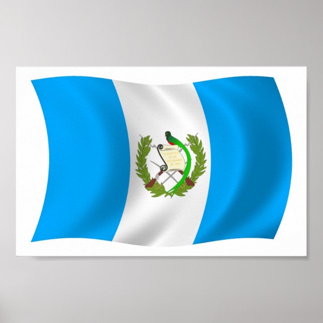 Guatemala Flagga Affisch Print (Framsidan)