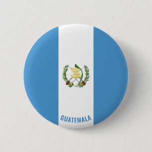 Guatemala Flagga Cute Patriotic Knapp