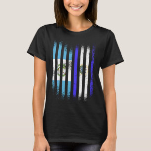 Guatemala flagga El Salvador Odlad Landsflaggor St T Shirt